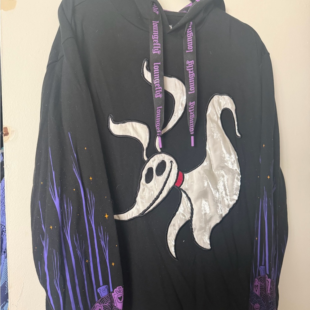 Youth Black Ghost Hoodie Costume Pullover by